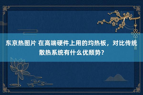 东京热图片 在高端硬件上用的均热板，对比传统散热系统有什么优颓势？