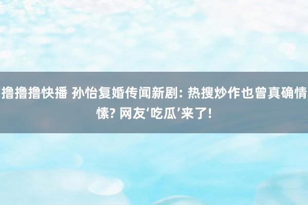 撸撸撸快播 孙怡复婚传闻新剧: 热搜炒作也曾真确情愫? 网友‘吃瓜’来了!