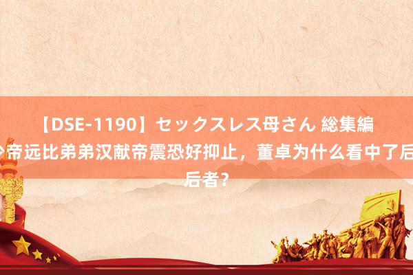 【DSE-1190】セックスレス母さん 総集編 汉少帝远比弟弟汉献帝震恐好抑止，董卓为什么看中了后者？