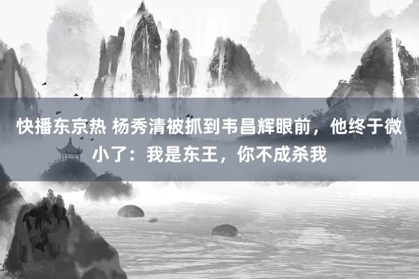 快播东京热 杨秀清被抓到韦昌辉眼前，他终于微小了：我是东王，你不成杀我