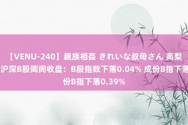 【VENU-240】親族相姦 きれいな叔母さん 高梨あゆみ 沪深B股阛阓收盘：B股指数下落0.04% 成份B指下落0.39%