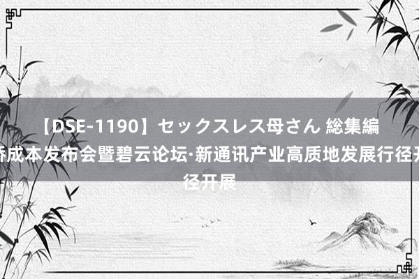 【DSE-1190】セックスレス母さん 総集編 金桥成本发布会暨碧云论坛·新通讯产业高质地发展行径开展