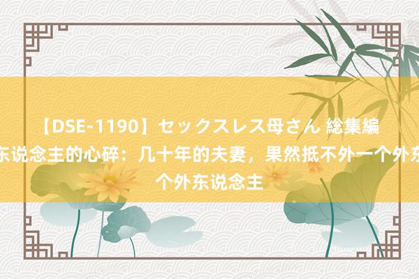 【DSE-1190】セックスレス母さん 総集編 中年女东说念主的心碎：几十年的夫妻，果然抵不外一个外东说念主