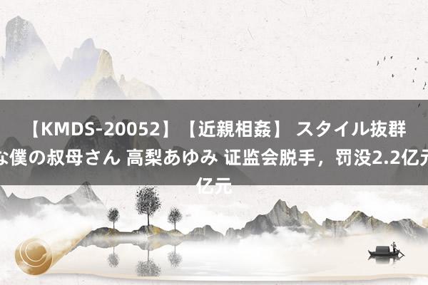 【KMDS-20052】【近親相姦】 スタイル抜群な僕の叔母さん 高梨あゆみ 证监会脱手，罚没2.2亿元