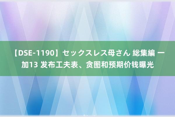 【DSE-1190】セックスレス母さん 総集編 一加13 发布工夫表、贪图和预期价钱曝光